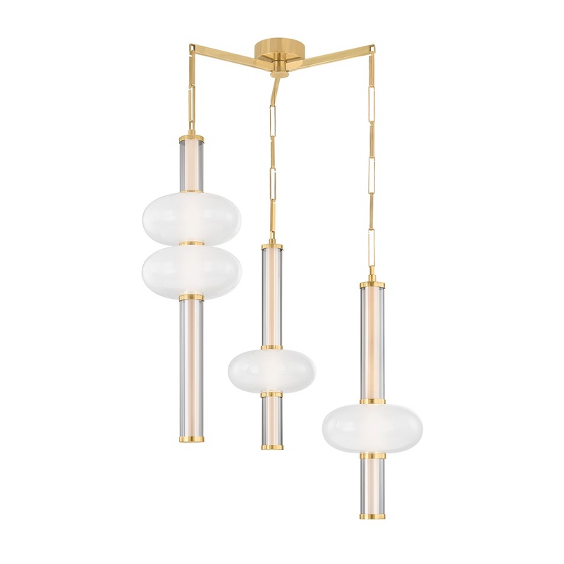 Corbett Lighting 482-37-VB Corbin LED Chandelier Vintage Brass
