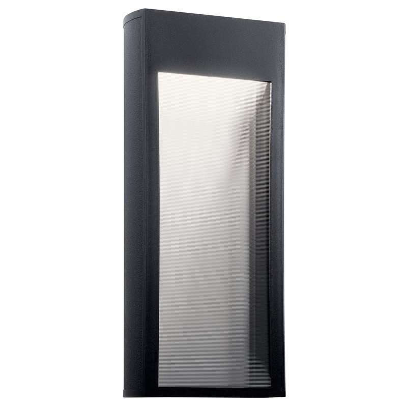LED Outdoor Wall Mount from the Ryo Collection in Textured Black Finish by Kichler