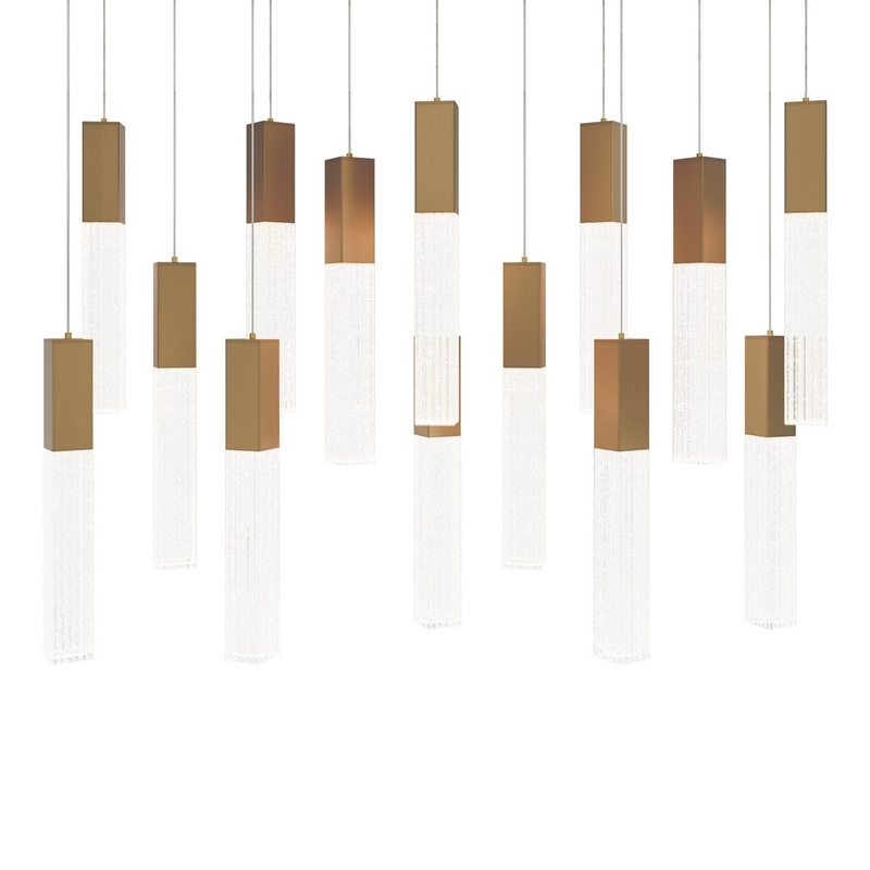 LED Pendant from the Cinema Collection in Aged Brass Finish by Modern Forms