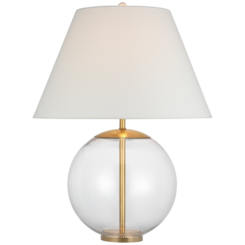 LED Table Lamp from the Morton Collection in Clear Glass Finish by Visual Comfort Signature