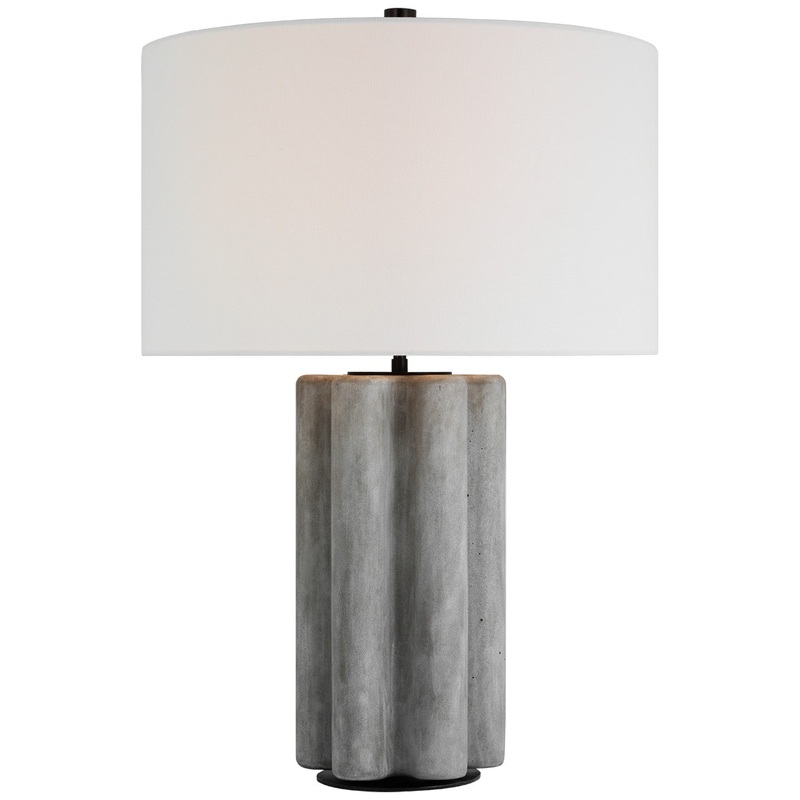 LED Table Lamp from the Vellig Collection in Oyster Stained Concrete Finish by Visual Comfort Signature