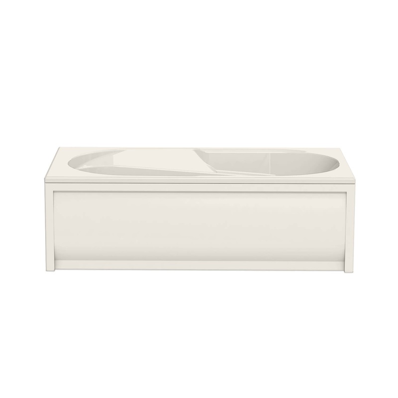 MAAX 102945-094-007 Baccarat 72 x 36 Acrylic Alcove End Drain Combined Hydromax & Aerofeel Bathtub in Biscuit