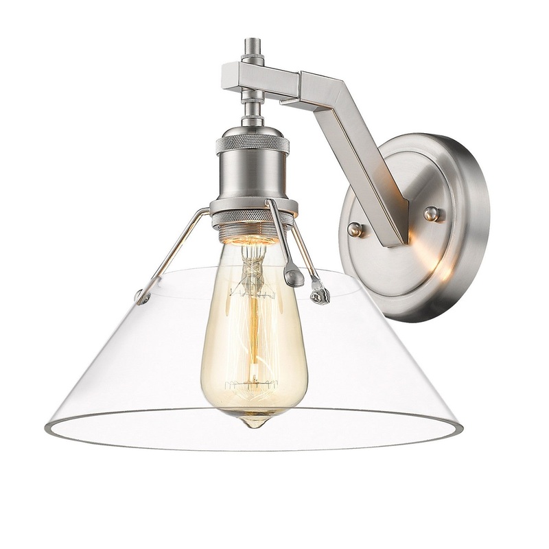 One Light Wall Sconce from the Orwell Collection in Pewter Finish by Golden