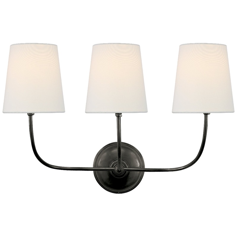 Three Light Wall Sconce from the Vendome Collection in Bronze Finish by Visual Comfort Signature