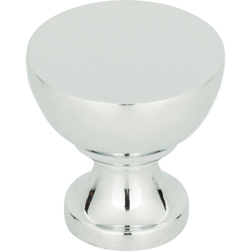Atlas Homewares Shelley Round Knob 1 1/4 Inch Polished Chrome
