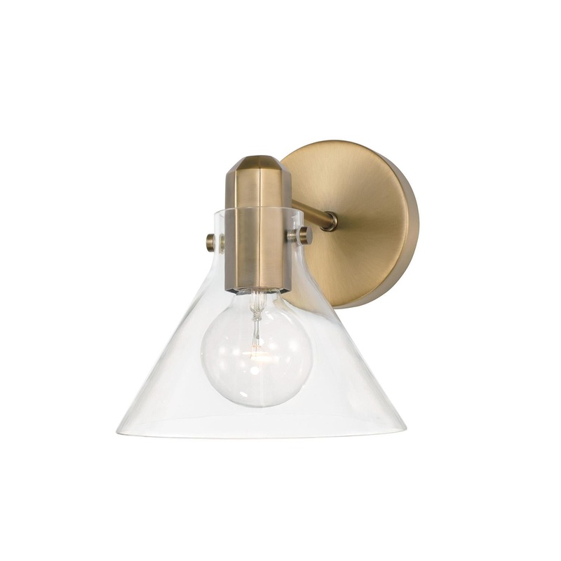 Capital Lighting 645811AD-528 Greer 1 Light Sconce Aged Brass