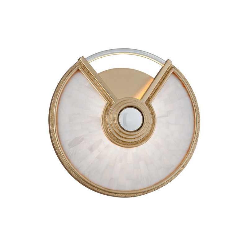 Corbett Lighting 252-11 Venturi LED Wall Sconce Gold Leaf W Polished Stainless (Discontinued)