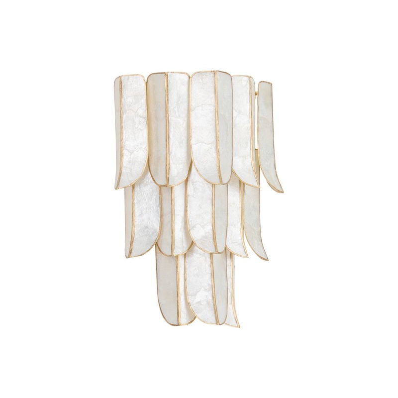 Corbett Lighting 365-03-VGL Cartagena Three Light Wall Sconce Vintage Gold Leaf