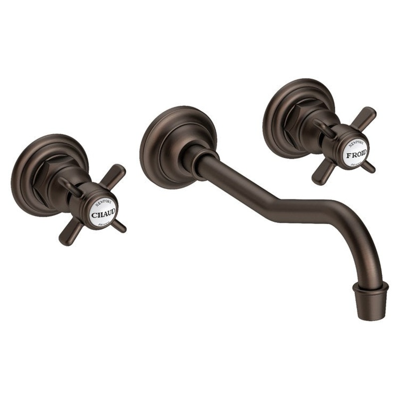 Fairfield Two Handle Wall-Mount Bathroom Faucet – English Bronze
