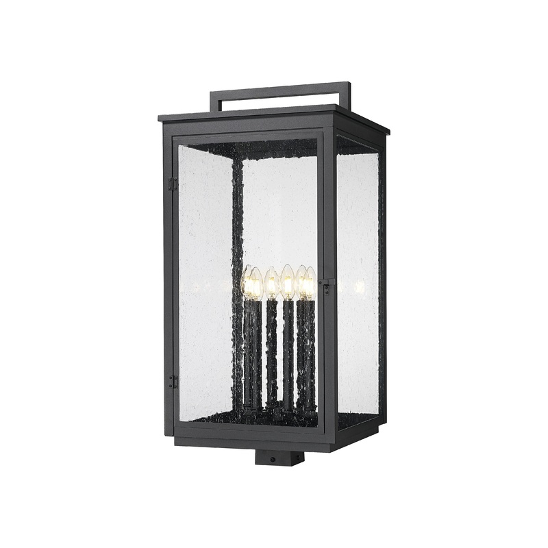 Hartwell 6-Light Outdoor Post Mount Fixture Sand Black
