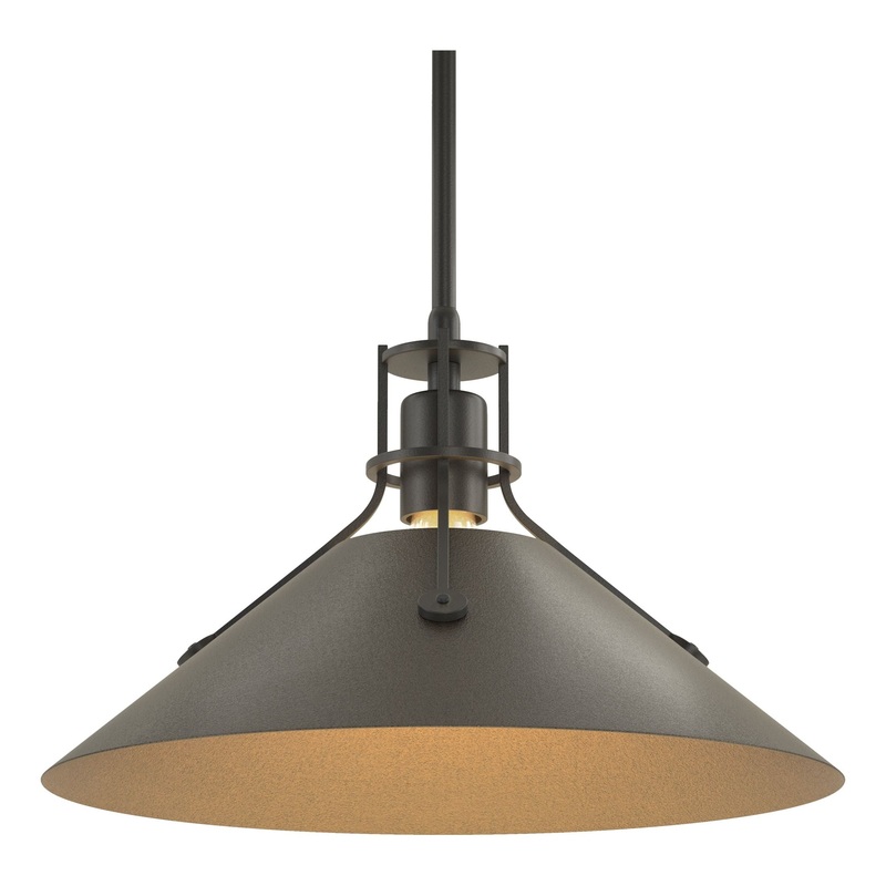 Henry Medium Steel Shade Pendant Black Oil Rubbed Bronze