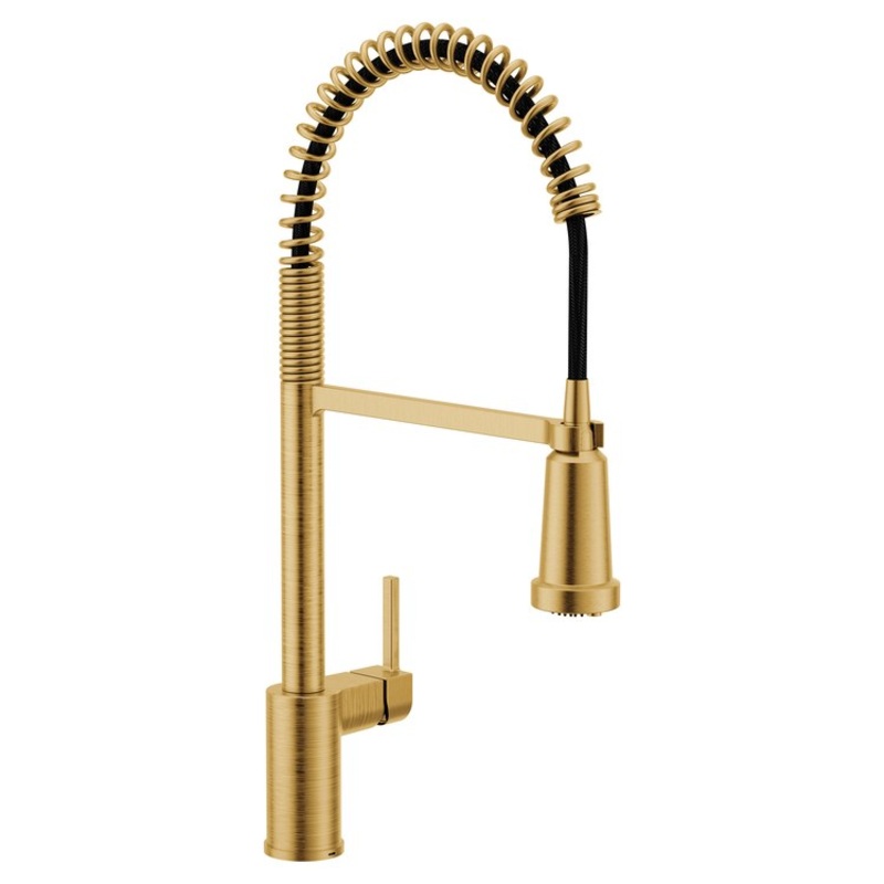 Kitchen Faucet Align 3 in 1 0.7GPM Filtration Lever ADA CALGreen Brushed Gold High Arc Rotate 360 DEG Pull Down 1 Hole PowerClean 1.5 Gallons per Minute