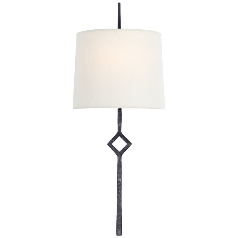 One Light Wall Sconce from the Cranston Collection in Aged Iron Finish by Visual Comfort Signature