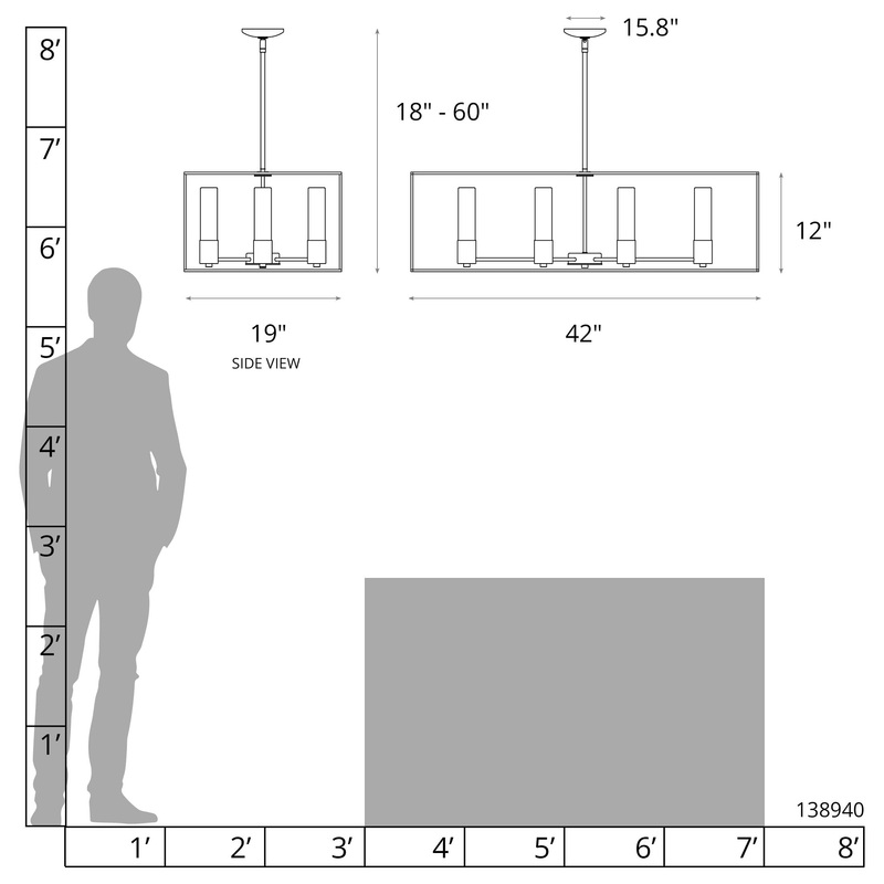 Portico Pendant Modern Brass White Seeded Clear Glass (II)