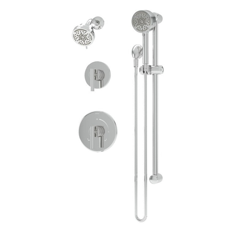 Shower Trim Dia 2 Lever Polished Chrome WaterSense ADA 1.5 Gallons per Minute