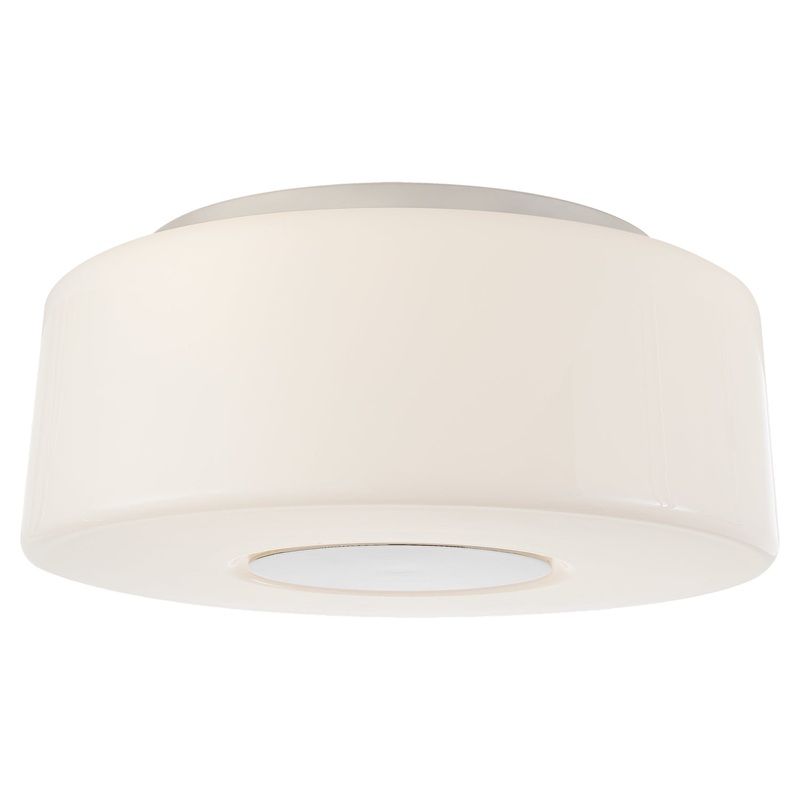 Three Light Flush Mount from the Acme Collection in Polished Nickel Finish by Visual Comfort Signature
