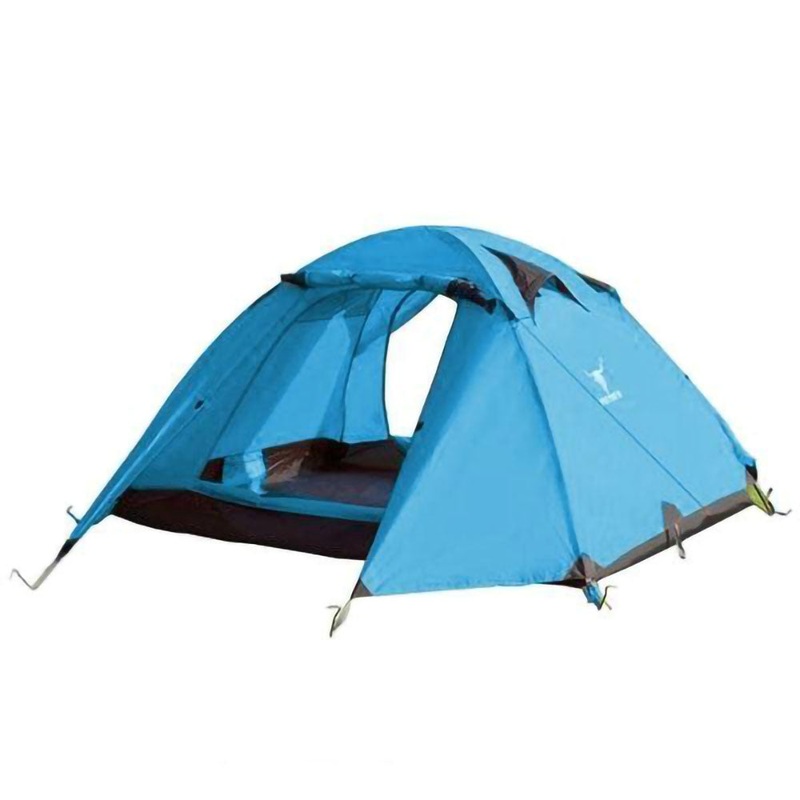 2 Person Portable Outdoor Lightweight Cycling Hiking Backpacking Camping Waterproof Tent – Blue