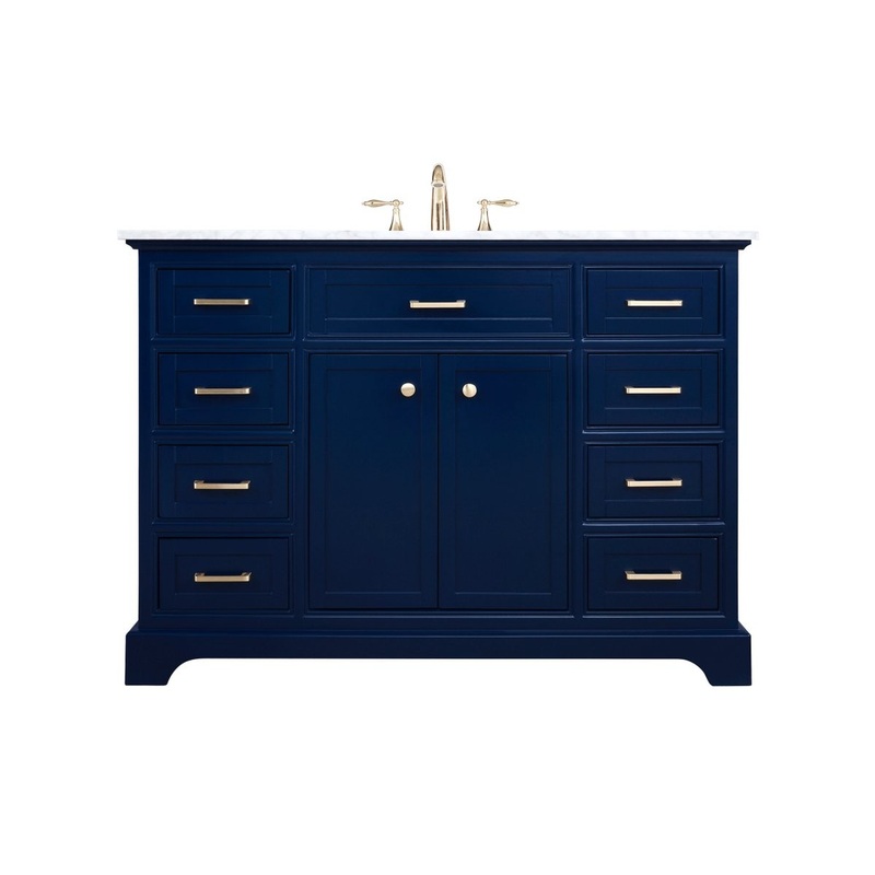 Bathroom Vanity Set from the Americana Collection in Blue Finish by Elegant Lighting