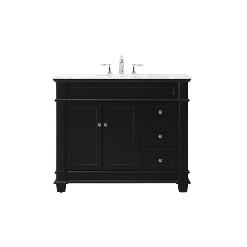 Bathroom Vanity Set from the Wesley Collection in Black Finish by Elegant Lighting