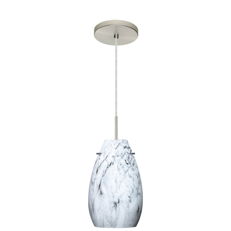Besa 1JT-4126MG-SN Pera One Light Pendant Satin Nickel