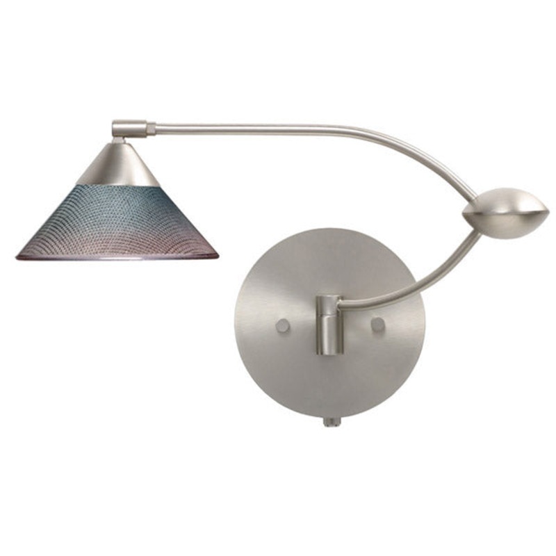 Besa 1WU-117691-SN Kona One Light Swing Arm Wall Sconce Satin Nickel (Discontinued)