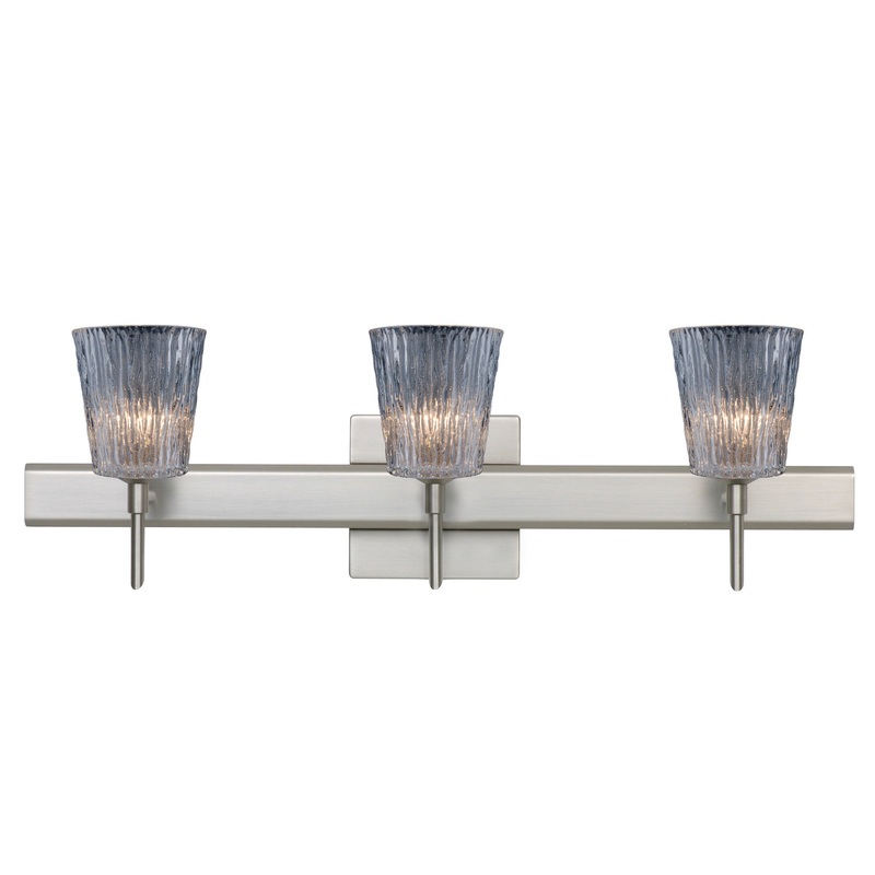 Besa 3SW-512500-SN-SQ Nico Three Light Wall Sconce Satin Nickel