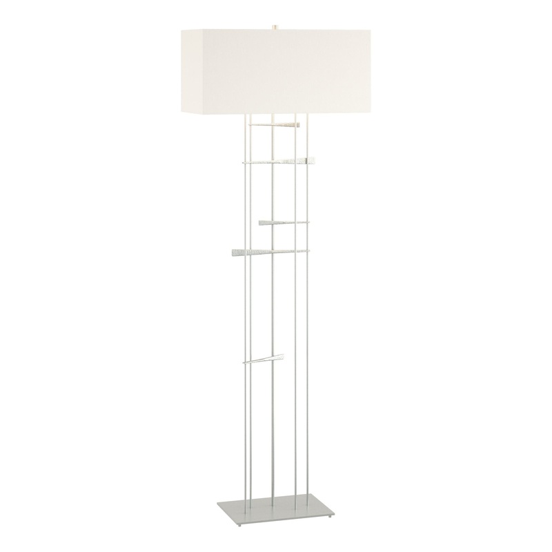 Cavaletti Floor Lamp Vintage Platinum Natural Anna Shade (SF)