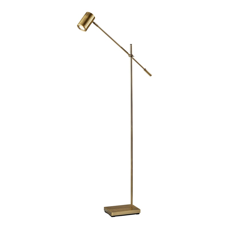 Collette LED Floor Lamp Antique Brass
