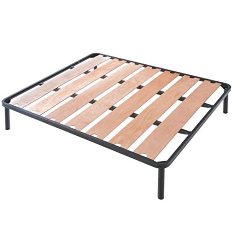 EVERGREENWEB Rete Letto Doghe Larghe in Legno Ortopedica con 4 Piedi Smontabili, Struttura portante in Ferro Rinforzata, Base da Incasso per Tutti Tipi di Letti e Materassi |Lime (Lime, 180 x 200)