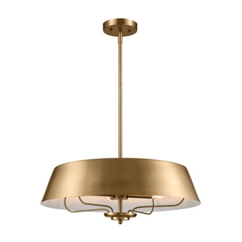 Four Light Pendant/Semi Flush Mount from the Luella Collection in Brushed Natural Brass Finish by Kichler