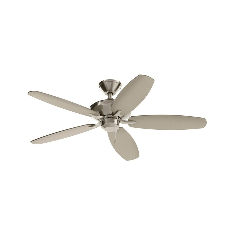 Kichler 330164BSS 52″ Ceiling Fan, Brushed Stainless Steel