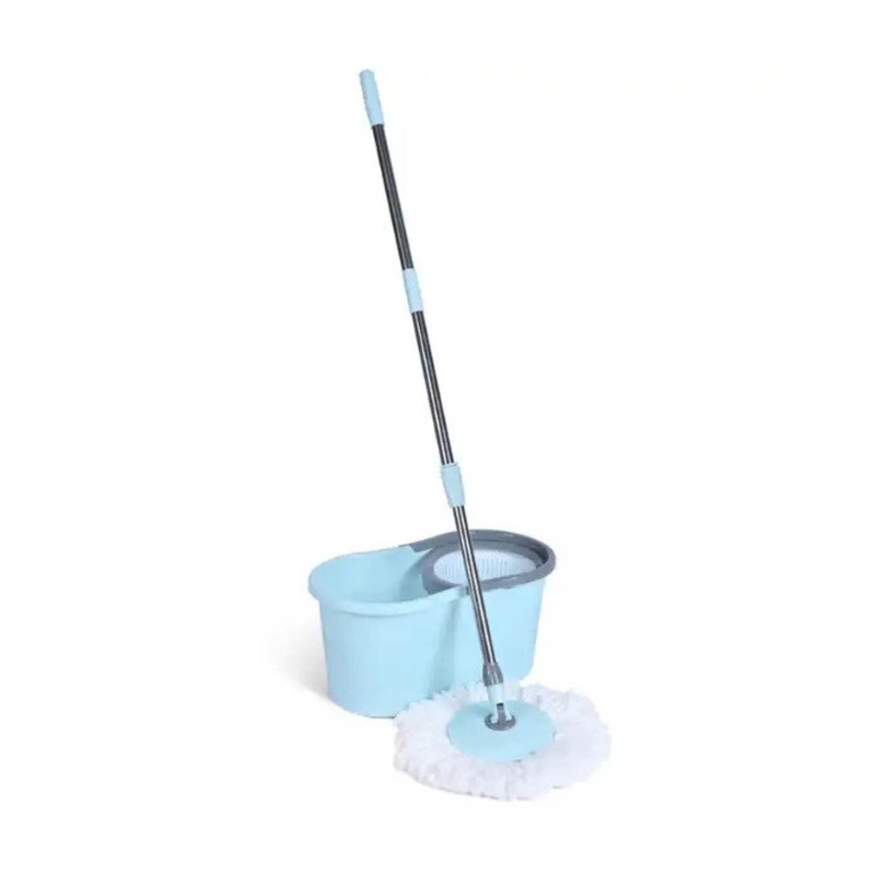 Kitchee Spin Mop & Bucket Set  Microfibre Pad, Telescopic Handle, 10L Capacity