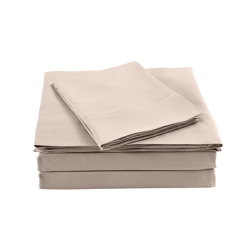 Royal Comfort Bamboo Blended Sheet & Pillowcases Set 1000TC Ultra Soft Bedding – Double – Warm Grey