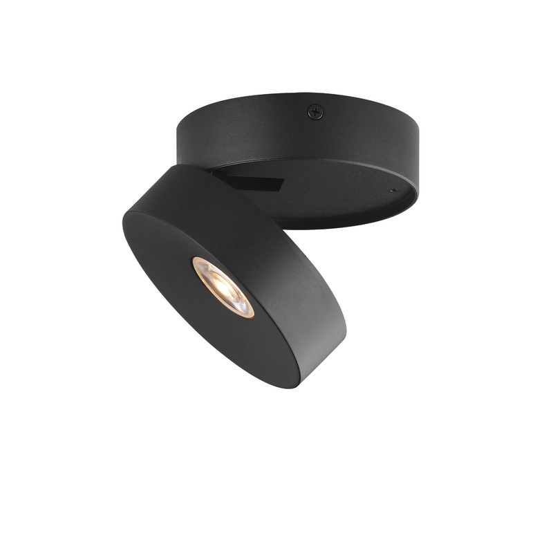 Swinger Adjustable LED Flush Mount Black
