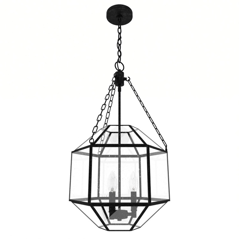 Three Light Pendant from the Indria Collection in Rustic Iron Finish by Hunter