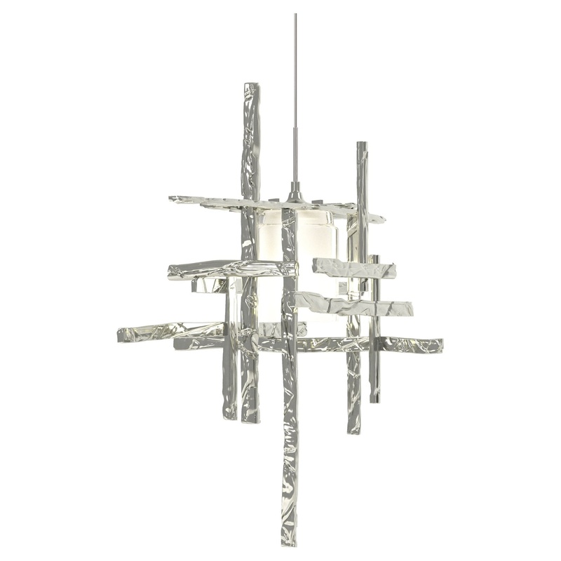 Tura Frosted Glass Low Voltage Mini Pendant Sterling