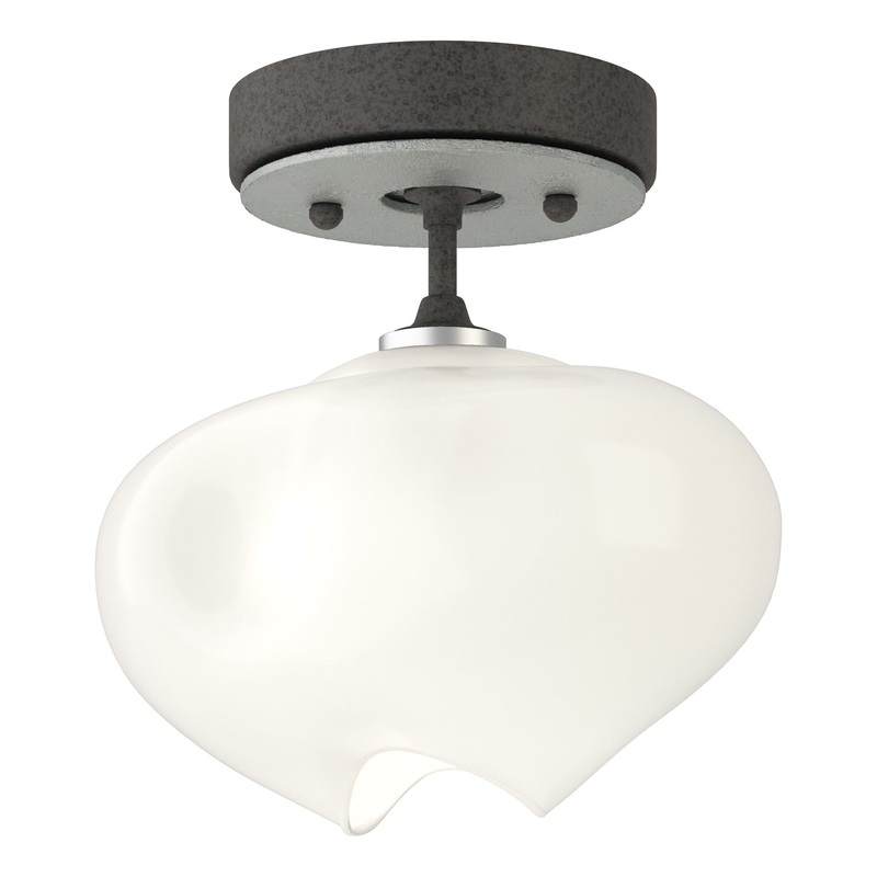 Ume 1-Light Semi-Flush Natural Iron Vintage Platinum
