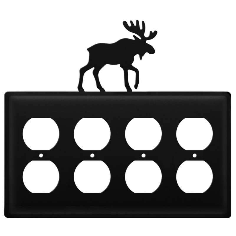 Village Wrought Iron EOOOO-19 Quad Moose Quad Outlet Cover CUSTOM Product