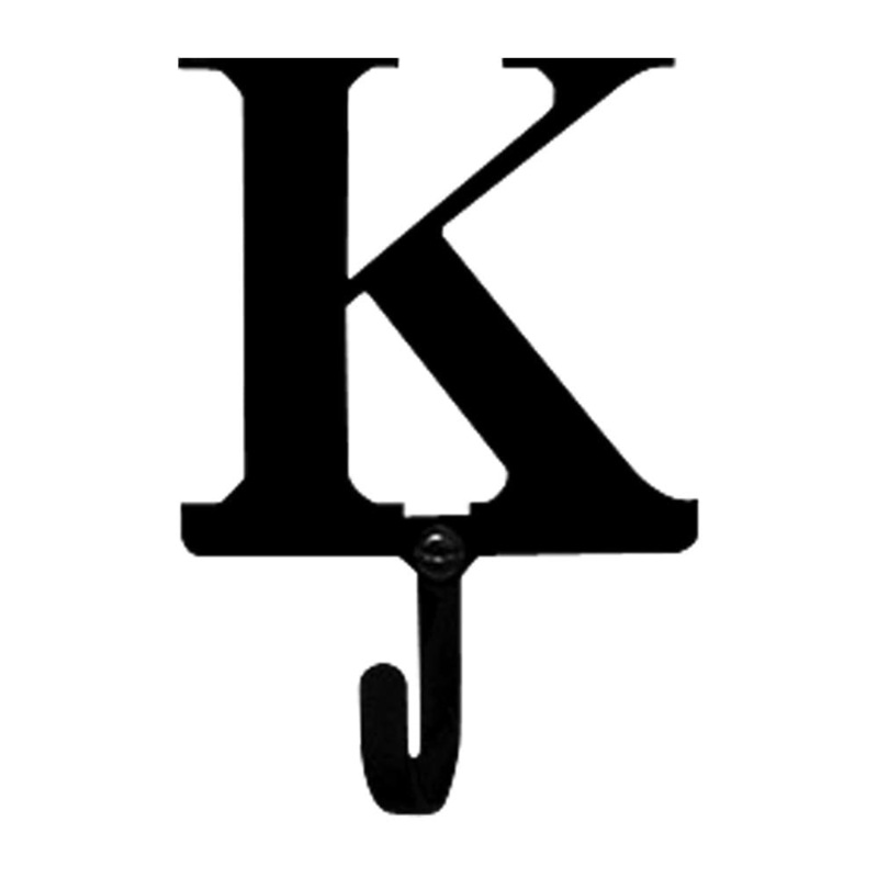 Village Wrought Iron WH-K-S Letter K Wall Hook Small