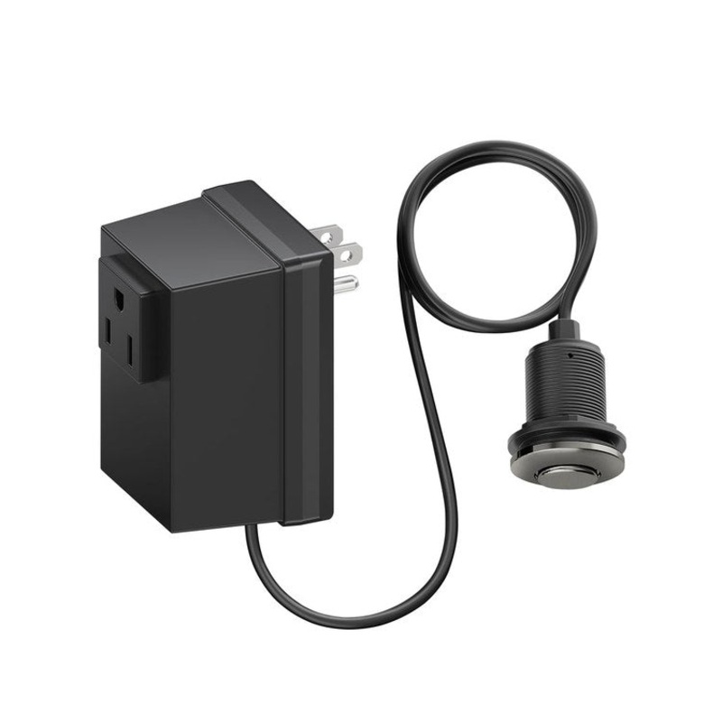 Air Switch Controller Inteos Satin Dark Steel Plastic for Garbage Disposal