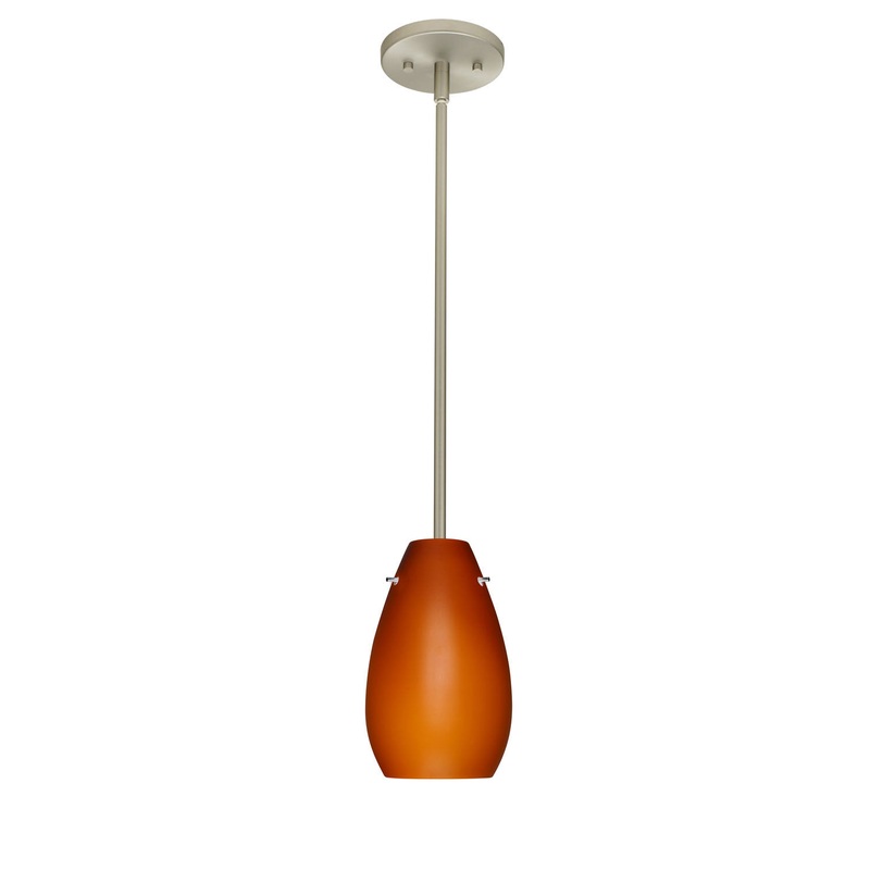Besa 1TT-412680-SN Pera One Light Pendant Satin Nickel