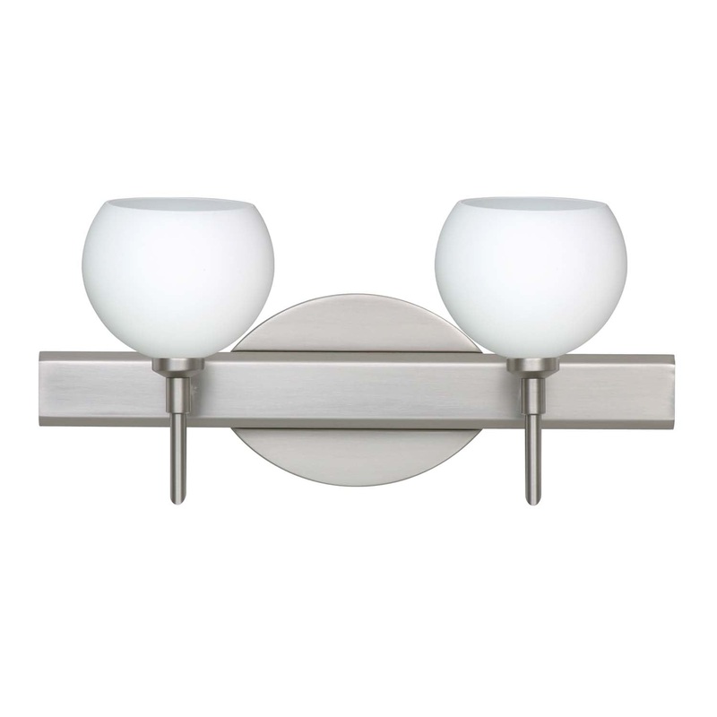 Besa 2SW-565807-SN Palla Two Light Wall Sconce Satin Nickel