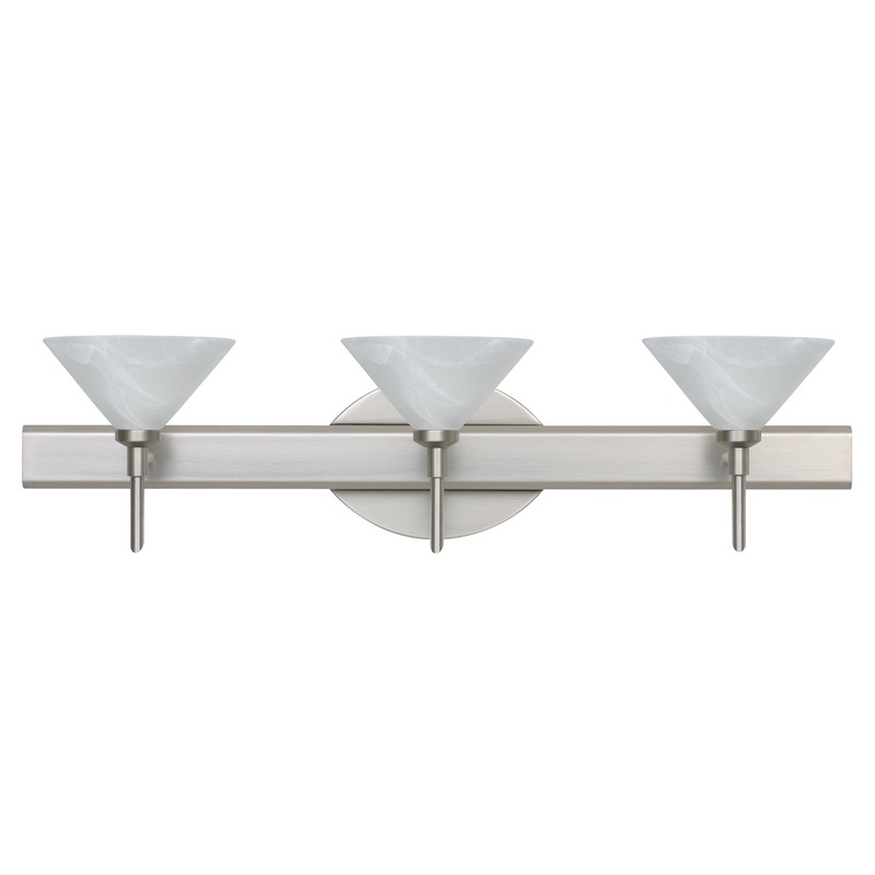Besa 3SW-117652-SN Kona Three Light Wall Sconce Satin Nickel