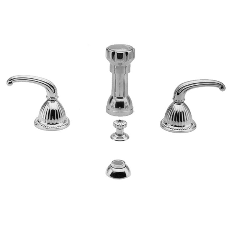 Bidet Faucet Anise 8 Inch Spread 2 Lever ADA Aged Brass