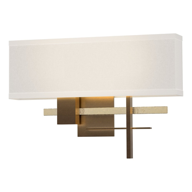 Cosmo Sconce Bronze Modern Brass Flax Shade (SE)