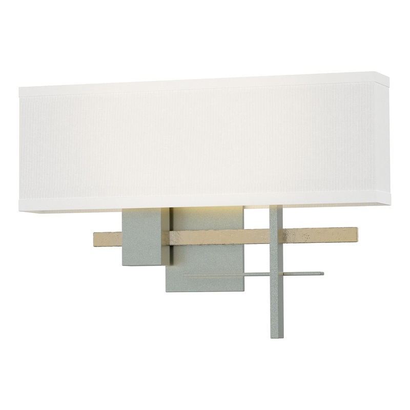 Cosmo Sconce Vintage Platinum Modern Brass Natural Anna Shade (SF)
