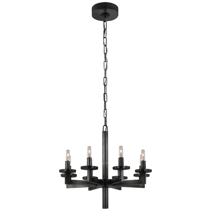 Eight Light Chandelier from the Liaison Collection in Bronze Finish by Visual Comfort Signature