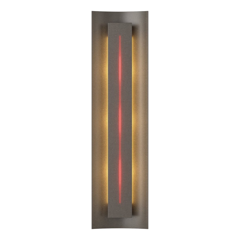Gallery Sconce Dark Smoke Red Glass (RR)