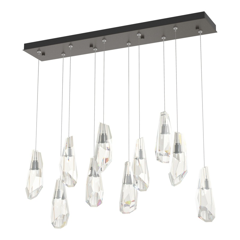 Luma 10-Light Large Crystal Pendant Dark Smoke