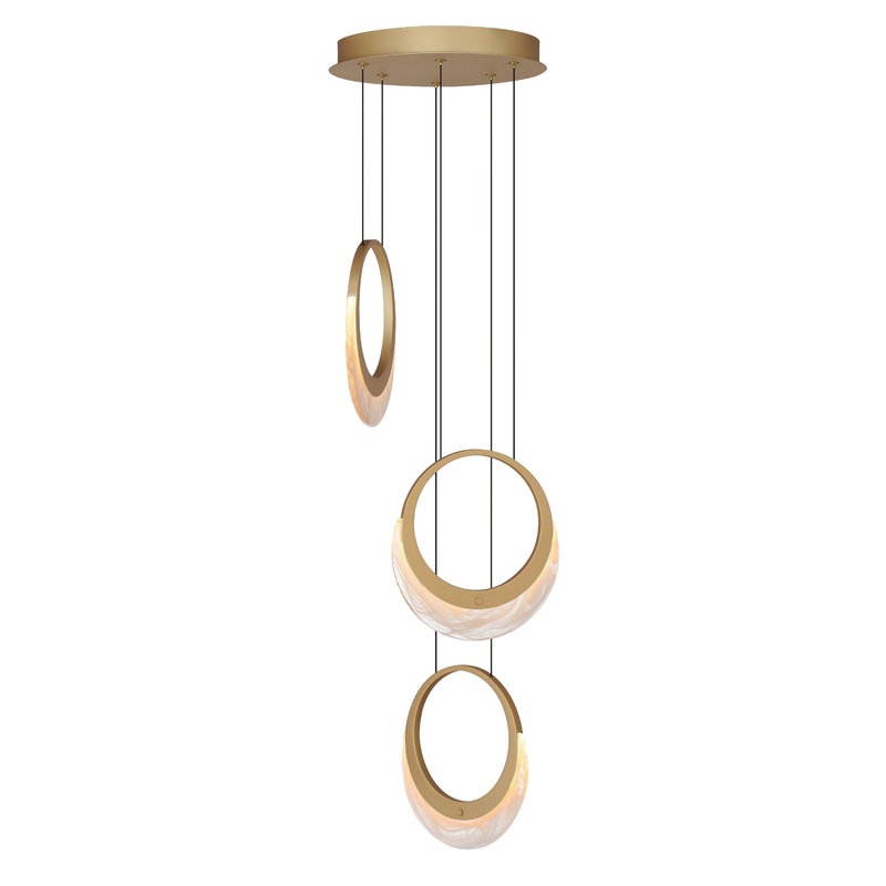 Lyra 3-Light LED Pendant Gold